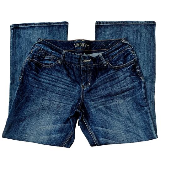 Vanity Blue Jeans Size 32 Short Curvy 2% Spandex - Picture 1 of 9